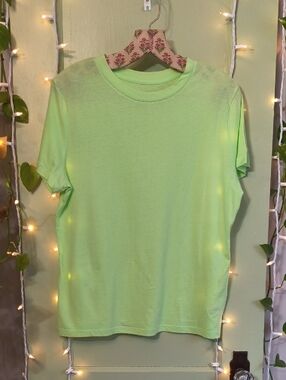 Women's 🆓 A New Day Modal Loose Fit Neon Pastel Green T-shirt M